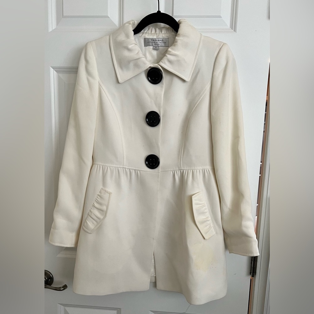 White long coat for petite women